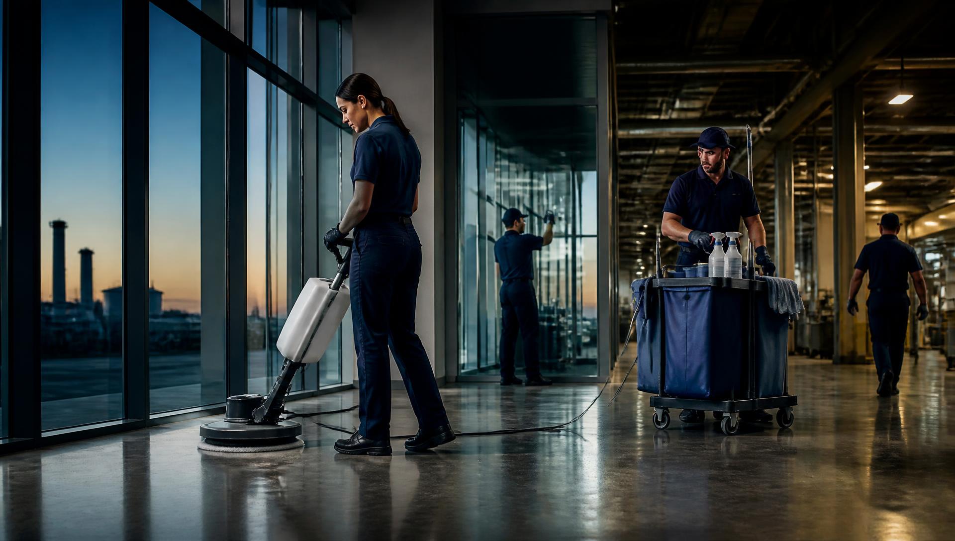 Equipo de Lean Service trabajando en una instalación industrial